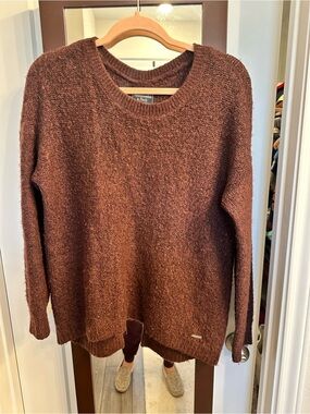 Abercrombie & Fitch Women's Rust Brown Crewneck Sweater